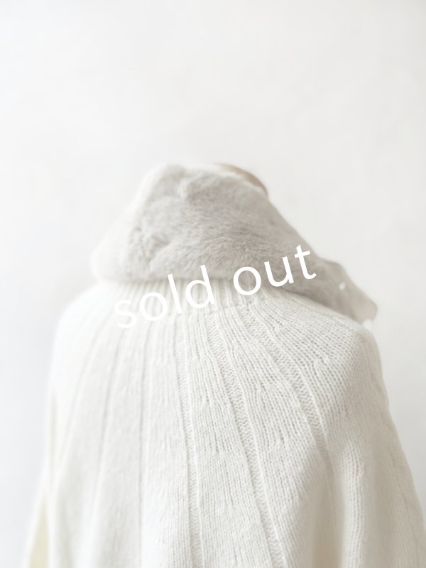 画像5: pollenbienco／アンティークレースのファーティペット・A (5)