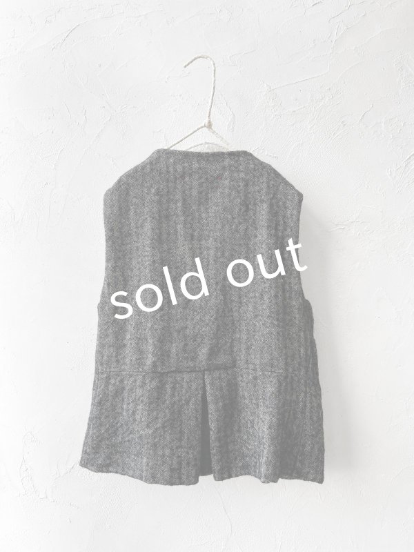 画像6: Reliure／Shetland wool Vest・Black (6)