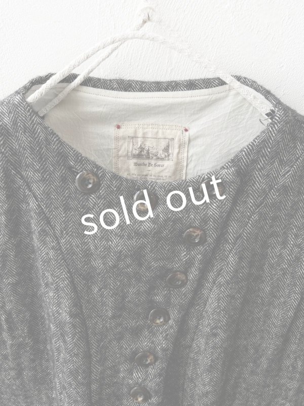 画像2: Reliure／Shetland wool Vest・Black (2)