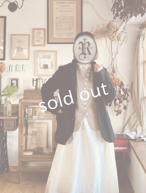 画像9: Reliure／Shetland wool Vest・Black (9)