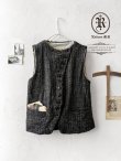 画像1: Reliure／Shetland wool Vest・Black (1)
