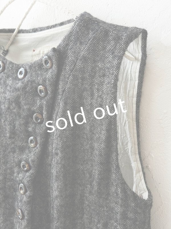 画像3: Reliure／Shetland wool Vest・Black (3)