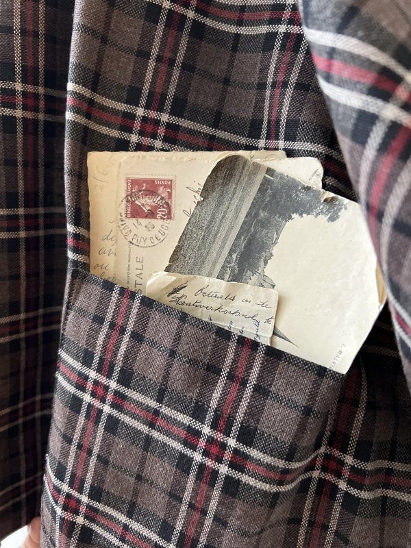 画像9: MARCHE' DE SOEUR／セーラ襟のタッセルちびジャケット・レッドブラウンチェック (9)