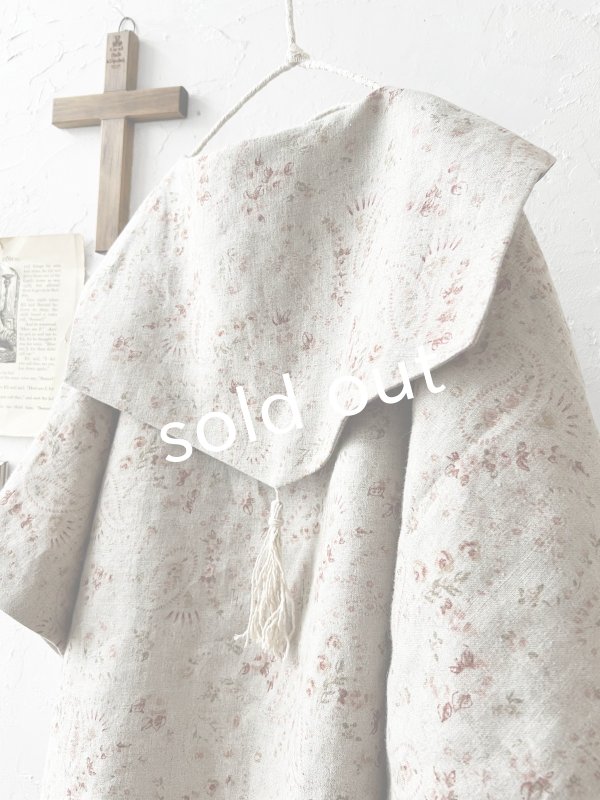 画像14: MARCHE' DE SOEUR／セーラ襟のタッセルちびジャケット・きなり小花 (14)