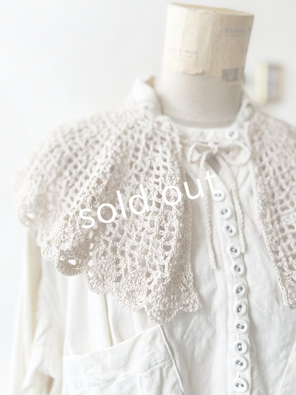 画像3: R.／手編みの付け襟・キナリ (3)