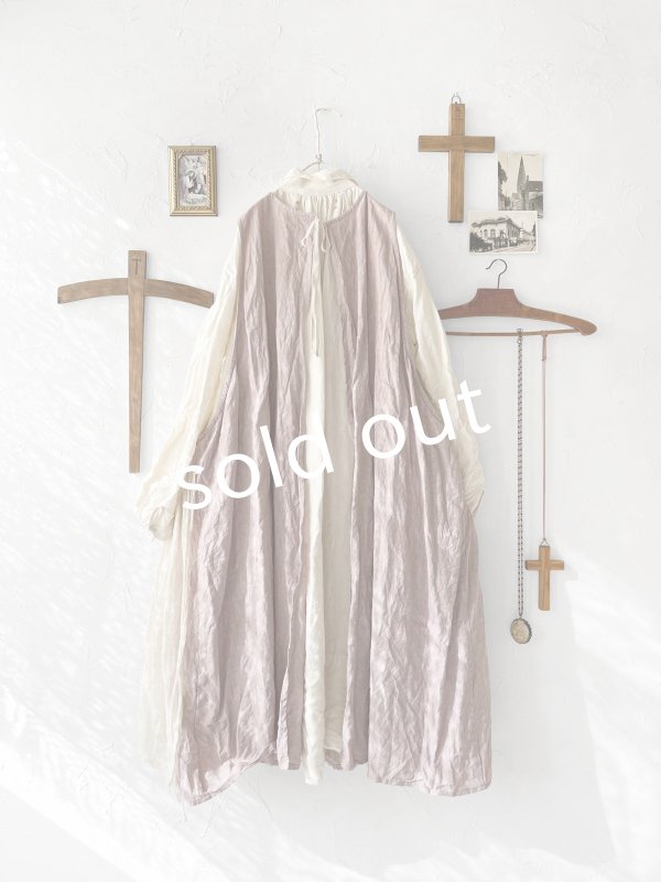 画像3: MARCHE' DE SOEUR／アンティークレース付きタブリエドレス・サクラ (3)