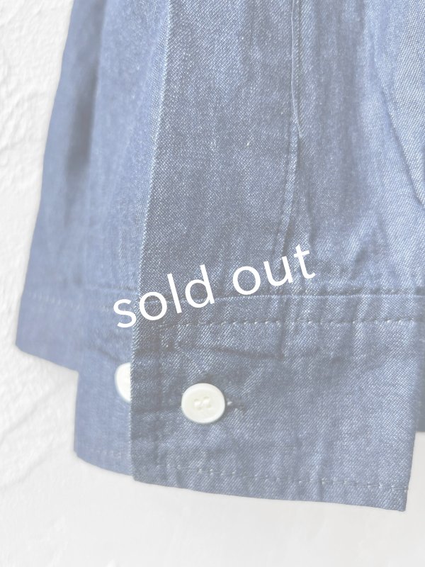 画像5: SO／ライトデニムフリルブラウス・インディゴ (5)