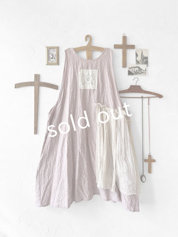 画像6: MARCHE' DE SOEUR／アンティークレース付きタブリエドレス・サクラ (6)