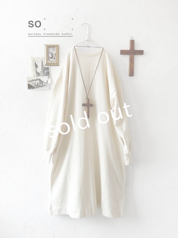 画像1: SO／クルーネックワンピース・キナリ (1)