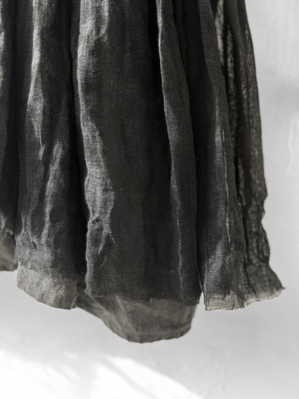 画像4: MARCHE' DE SOEUR／アンティークレース付きタブリエドレス・スミクロ (4)