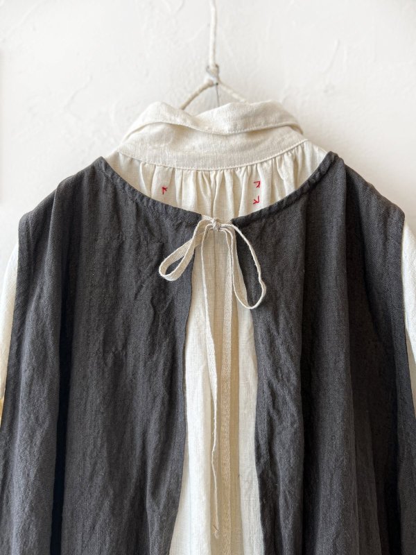 画像7: MARCHE' DE SOEUR／アンティークレース付きタブリエドレス・スミクロ (7)