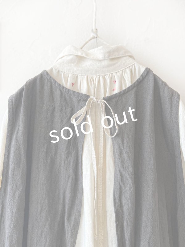 画像7: MARCHE' DE SOEUR／アンティークレース付きタブリエドレス・スミクロ (7)