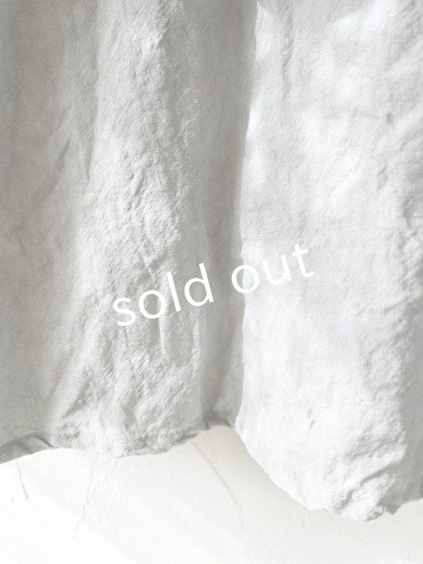 画像6: MARCHE' DE SOEUR／アンティークレース付きタブリエドレス・アイスグレー (6)