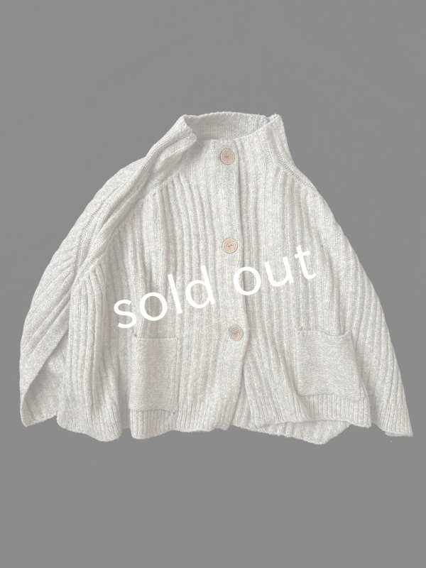 画像7: サイドスリットポンチョ・ベージュ (7)