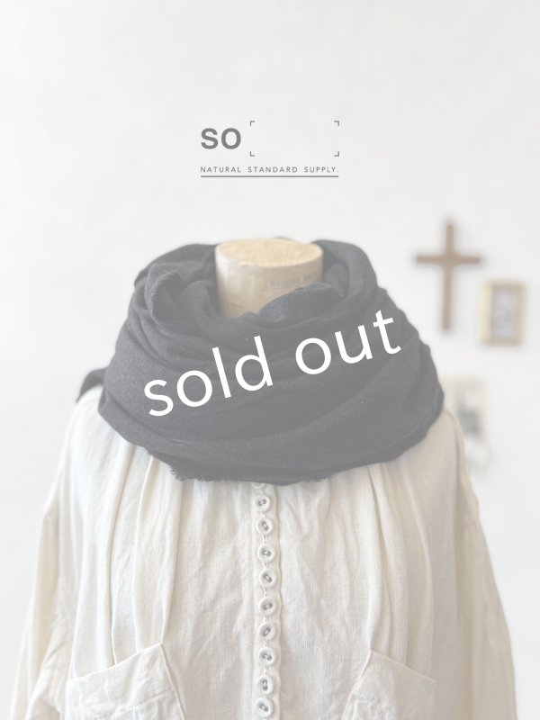 画像1: SO／大判ストール・スミクロ (1)