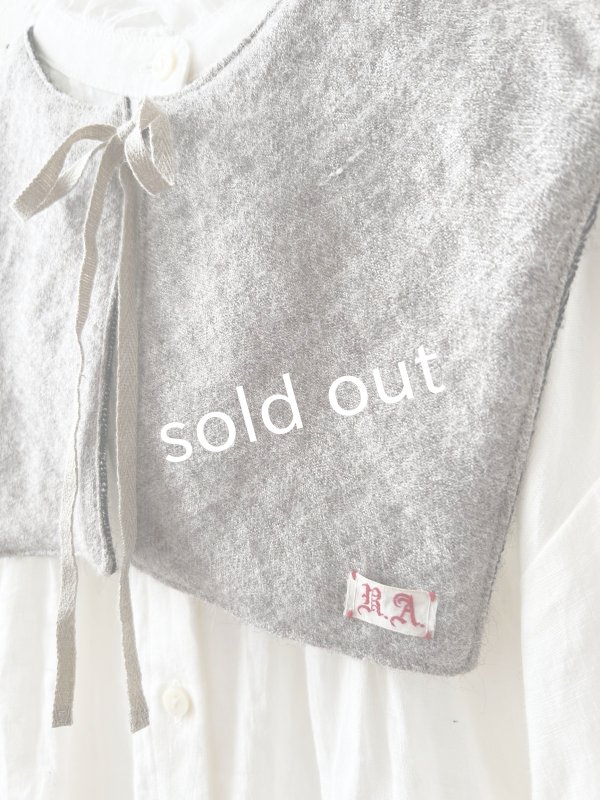 画像8: MARCHE' DE SOEUR／リバーシブルタッセルティペット・杢ブラック×ベージュ (8)