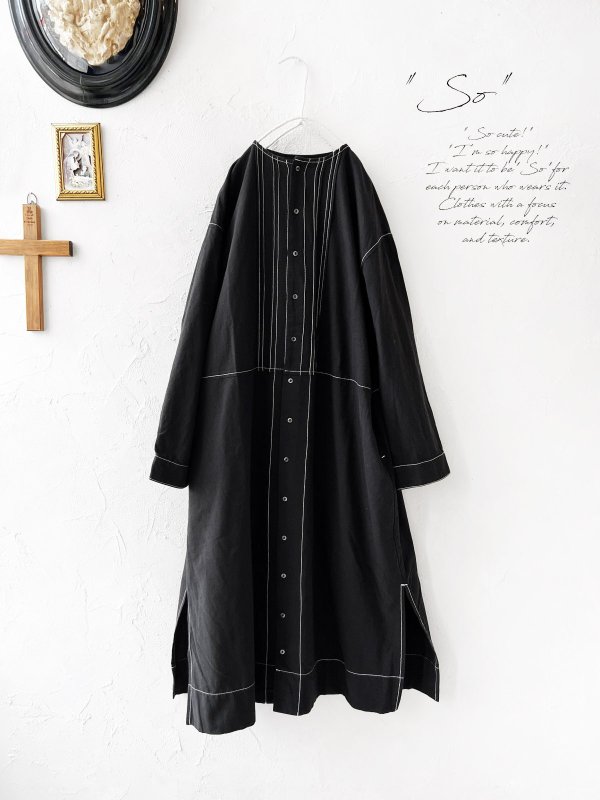 画像1: SO／フロントタックワンピース・スミクロ (1)