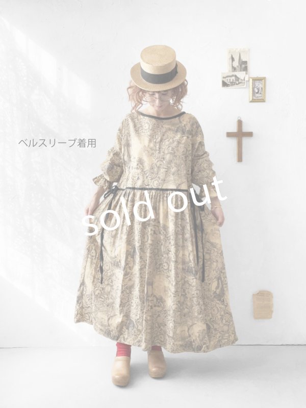 画像12: shizuka's／トワルドジュイのリボンワンピース・（ベルスリーブ）ラベンダー (12)