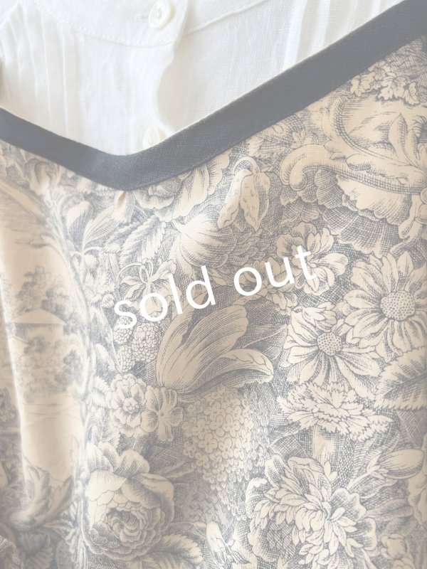 画像4: shizuka's／トワルドジュイのリボンワンピース（パフスリーブ）ベージュ (4)