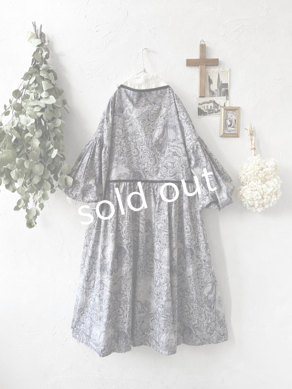 画像7: shizuka's／トワルドジュイのリボンワンピース（パフスリーブ）ラベンダー (7)