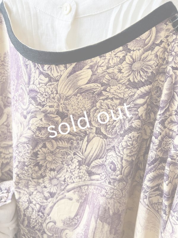 画像6: shizuka's／トワルドジュイのリボンワンピース・（ベルスリーブ）山葡萄 (6)