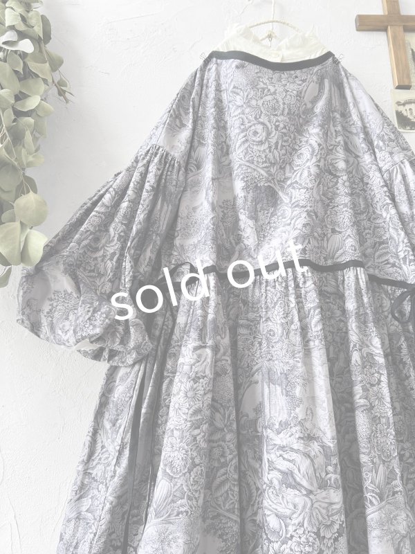 画像5: shizuka's／トワルドジュイのリボンワンピース（パフスリーブ）ラベンダー (5)