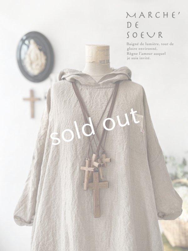 画像1: MARCHE' DE SOEUR／木の十字架ネックレス (1)