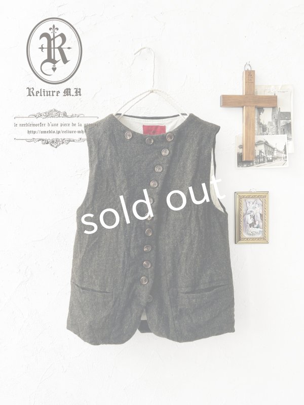 画像1: Reliure／VEST・moss tweed (1)