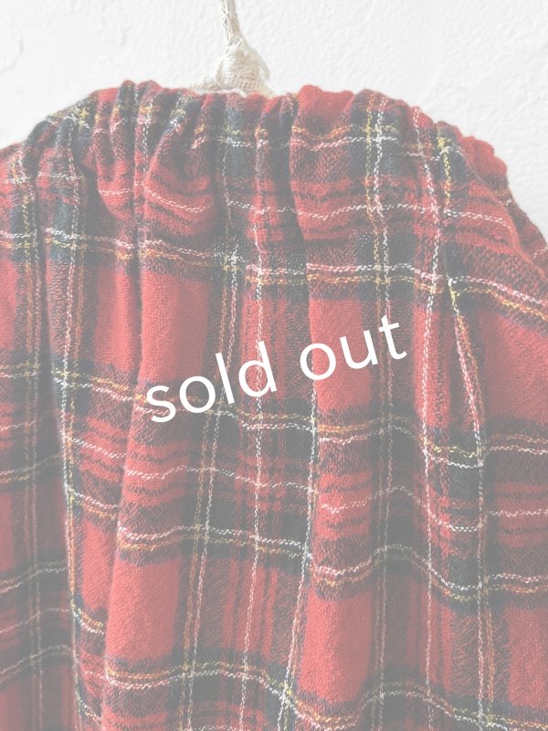 画像9: MARCHE' DE SOEUR／ウールガーゼのプルオーバー・赤チェック (9)