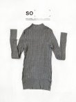 画像1: SO／モックネックカットソー・グレー (1)