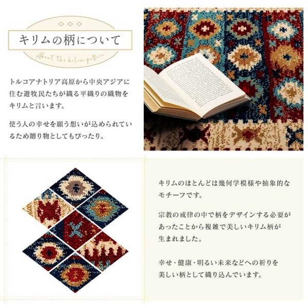 画像8: Wilton mat／ラグマット ウィルトン織キリム (8)