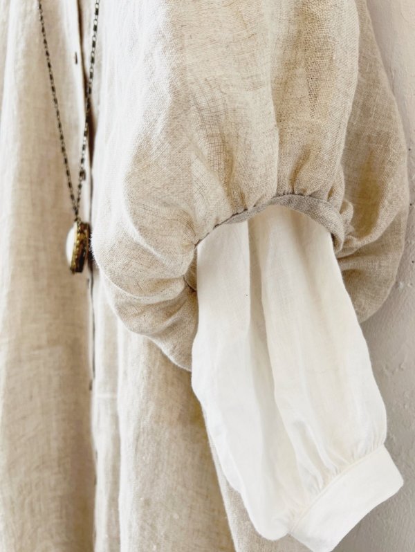 画像7: MARCHE' DE SOEUR／ホイップガーゼワンピース・ナチュラル (7)