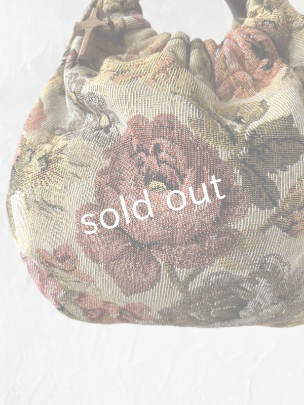 画像3: MARCHE' DE SOEUR／木の持ち手バッグ・ゴブラン織 (3)