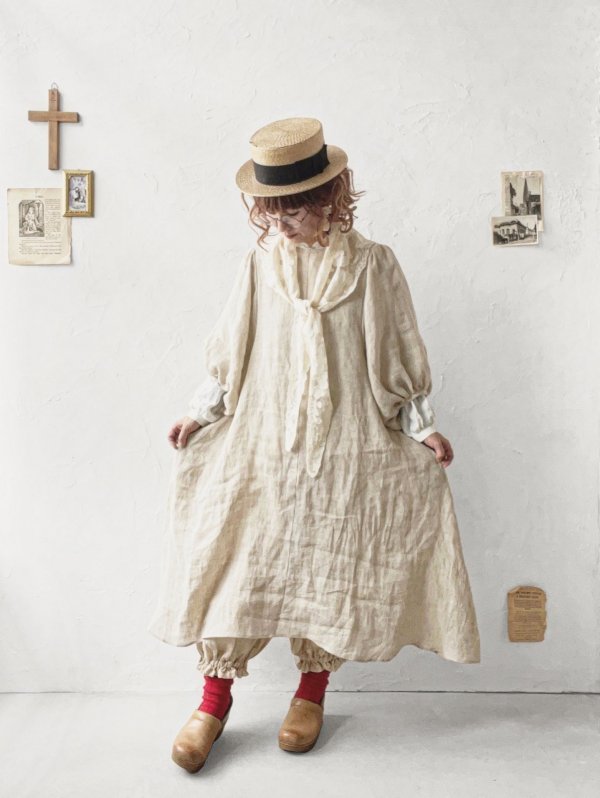 画像22: MARCHE' DE SOEUR／ホイップガーゼワンピース・ナチュラル (22)