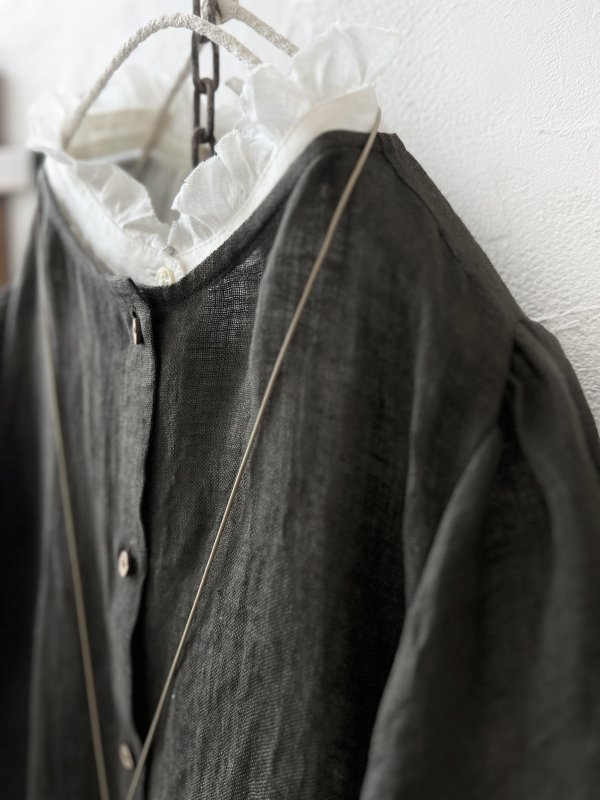 画像7: MARCHE' DE SOEUR／ホイップガーゼワンピース・チャコール (7)