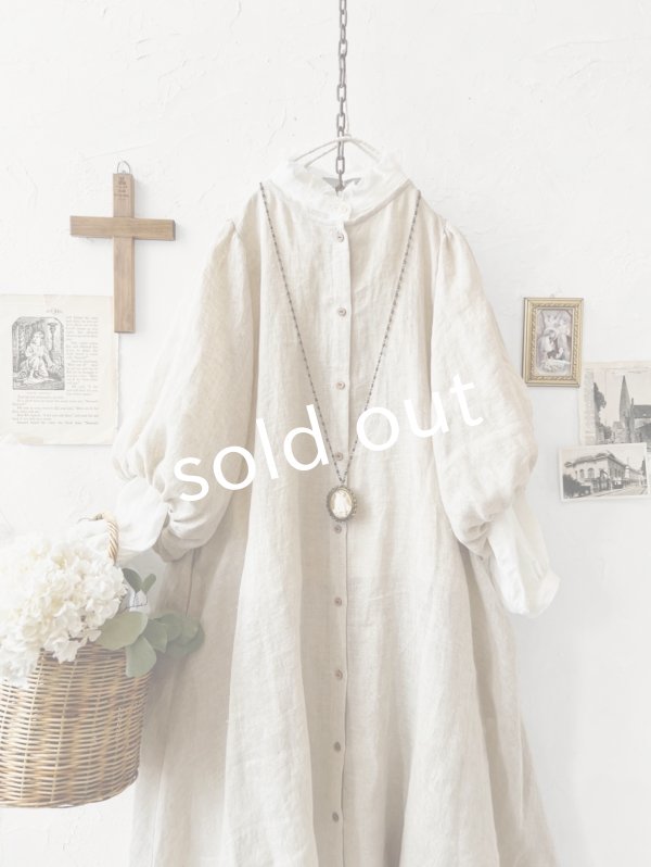 画像2: MARCHE' DE SOEUR／ホイップガーゼワンピース・ナチュラル (2)