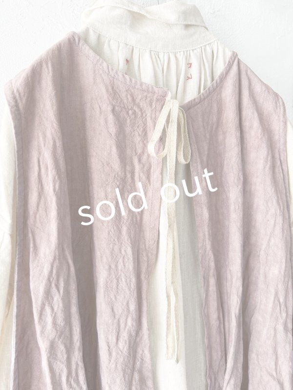 画像4: MARCHE' DE SOEUR／アンティークレース付きタブリエドレス・サクラ (4)