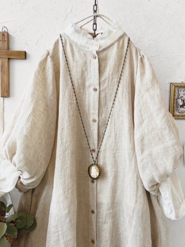 画像3: MARCHE' DE SOEUR／ホイップガーゼワンピース・ナチュラル (3)