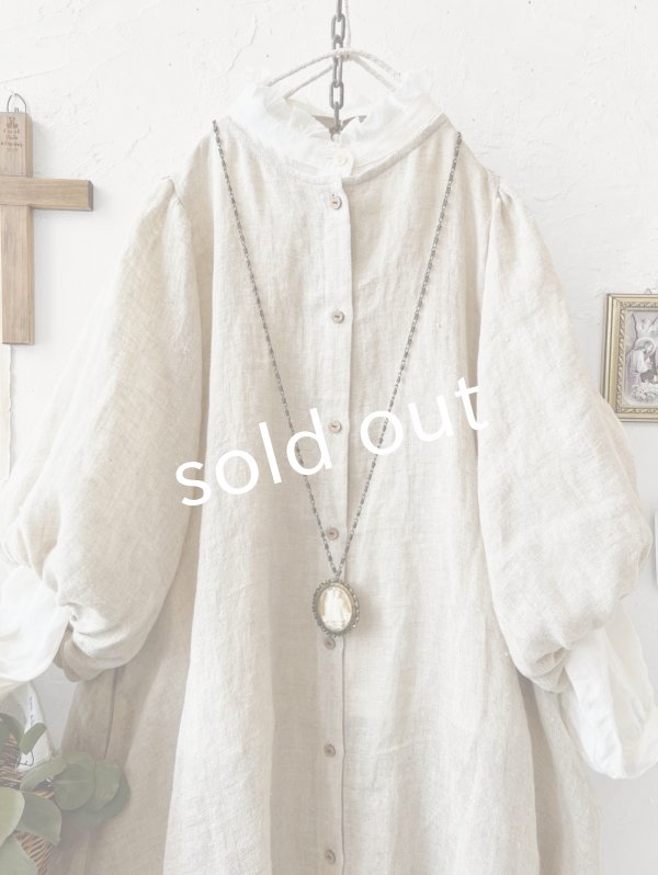 画像3: MARCHE' DE SOEUR／ホイップガーゼワンピース・ナチュラル (3)