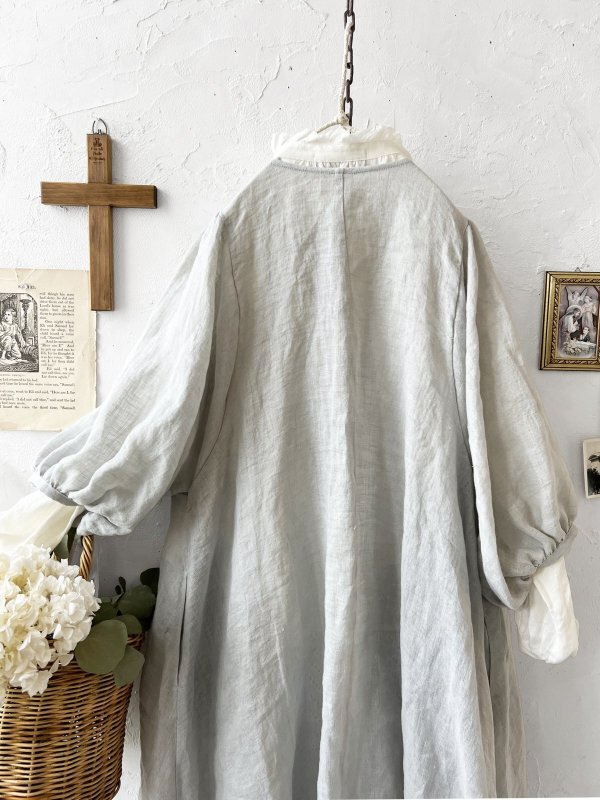 画像12: MARCHE' DE SOEUR／ホイップガーゼワンピース・アイスグレー (12)