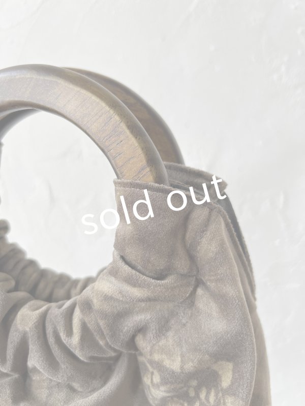 画像8: MARCHE' DE SOEUR／木の持ち手バッグ・ベルベット (8)