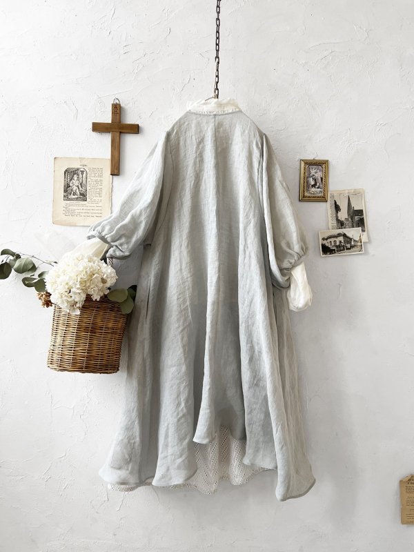 画像10: MARCHE' DE SOEUR／ホイップガーゼワンピース・アイスグレー (10)