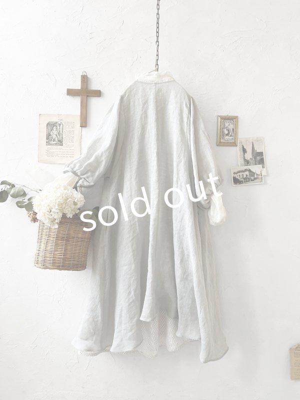 画像10: MARCHE' DE SOEUR／ホイップガーゼワンピース・アイスグレー (10)