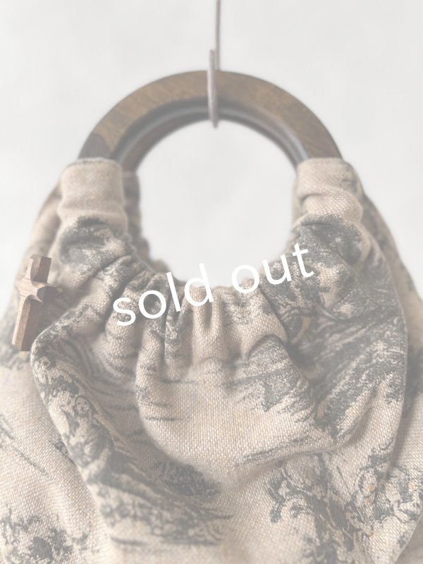 画像2: MARCHE' DE SOEUR／木の持ち手バッグ・クラシックウール (2)