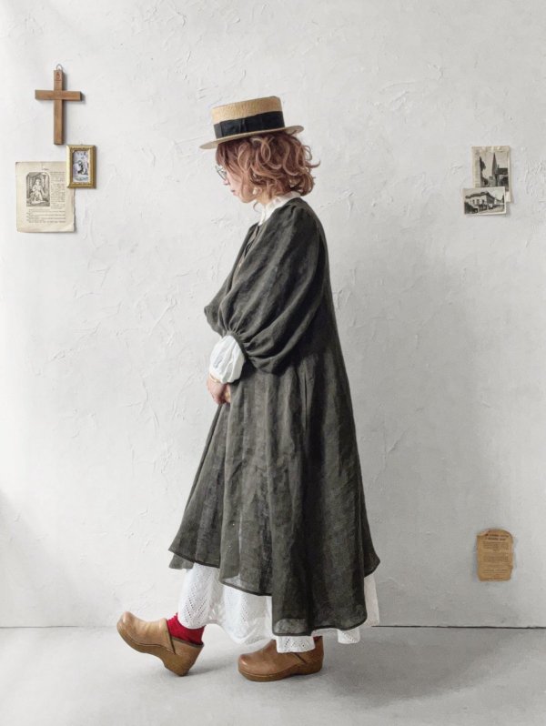 画像17: MARCHE' DE SOEUR／ホイップガーゼワンピース・チャコール (17)