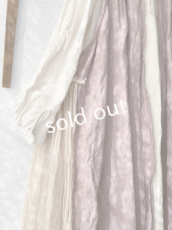 画像5: MARCHE' DE SOEUR／アンティークレース付きタブリエドレス・サクラ (5)