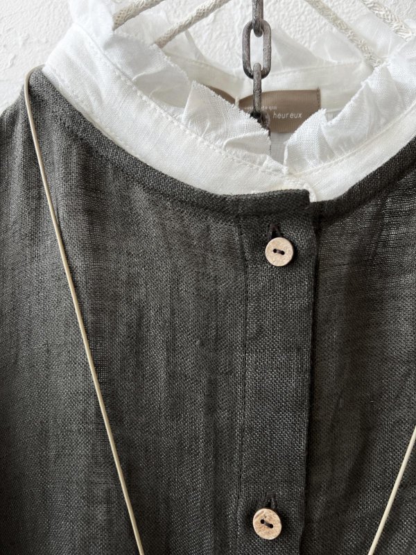 画像6: MARCHE' DE SOEUR／ホイップガーゼワンピース・チャコール (6)