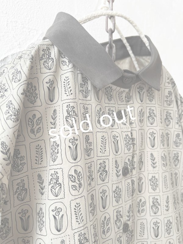 画像3: le ciel／ボタニカルプリントワンピース・グレージュ (3)