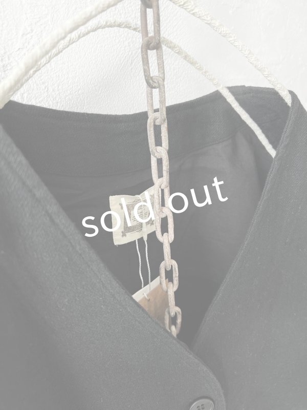 画像9: le ciel／ノーカラージャケット・黒 (9)