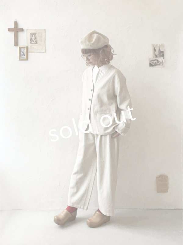 画像11: le ciel／タックパンツ・生成り (11)